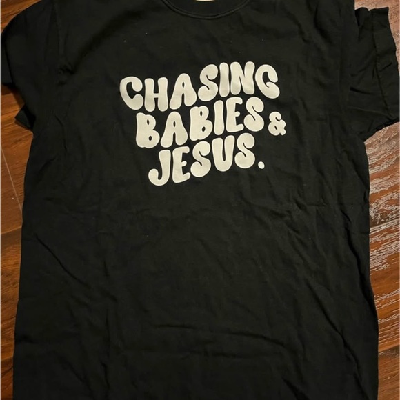 Comfort Colors Tops - Comfort Colors Black Tee with White Graphic